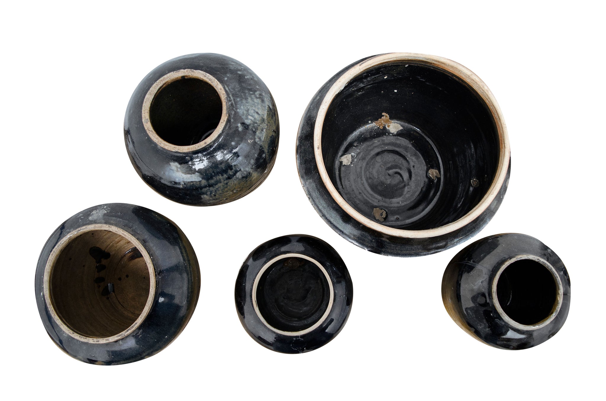 Originele oude Shanxi pot van keramiek met zichtbare gebruikssporen