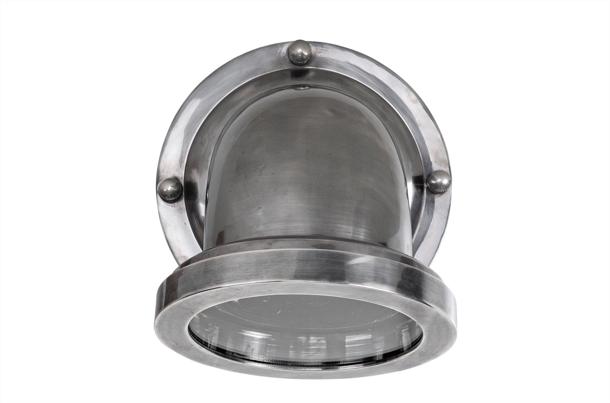 Compacte wandlamp Auckland met antique silver afwerking en diffuus licht