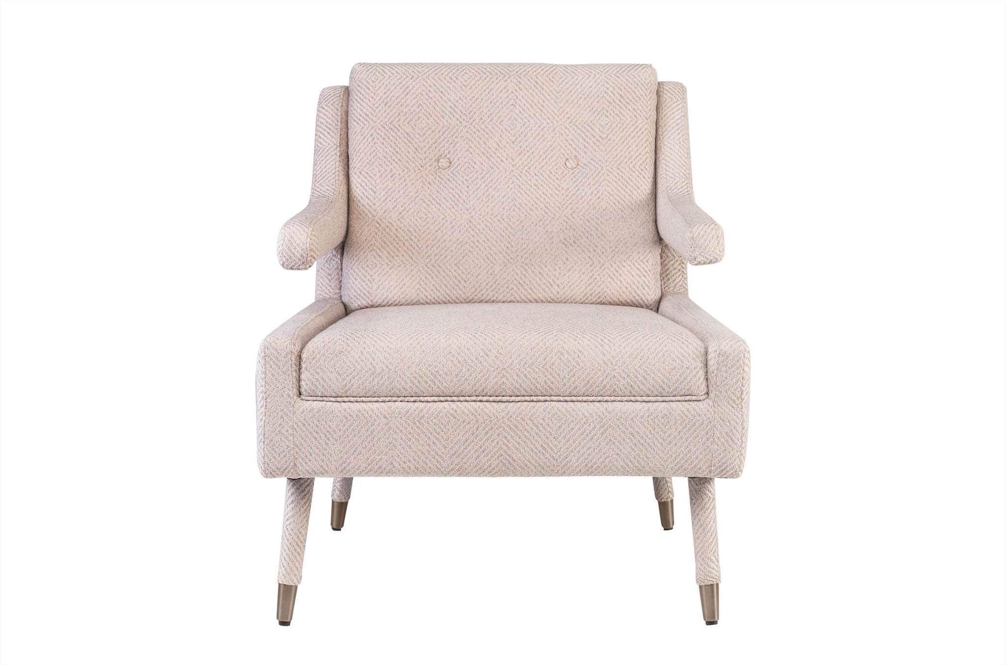 Fauteuil Balham in Kaleido 2 stof met brushed bronze pootdetails