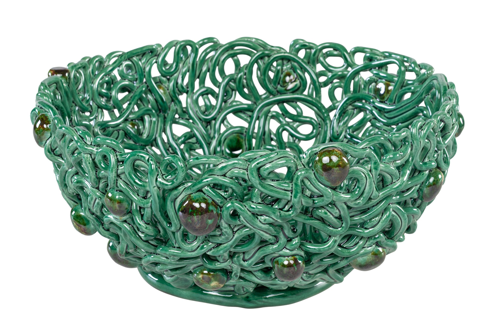 Keramieken Schaal Caruma van Studio Caruma met organische lijnen en glanzende details.