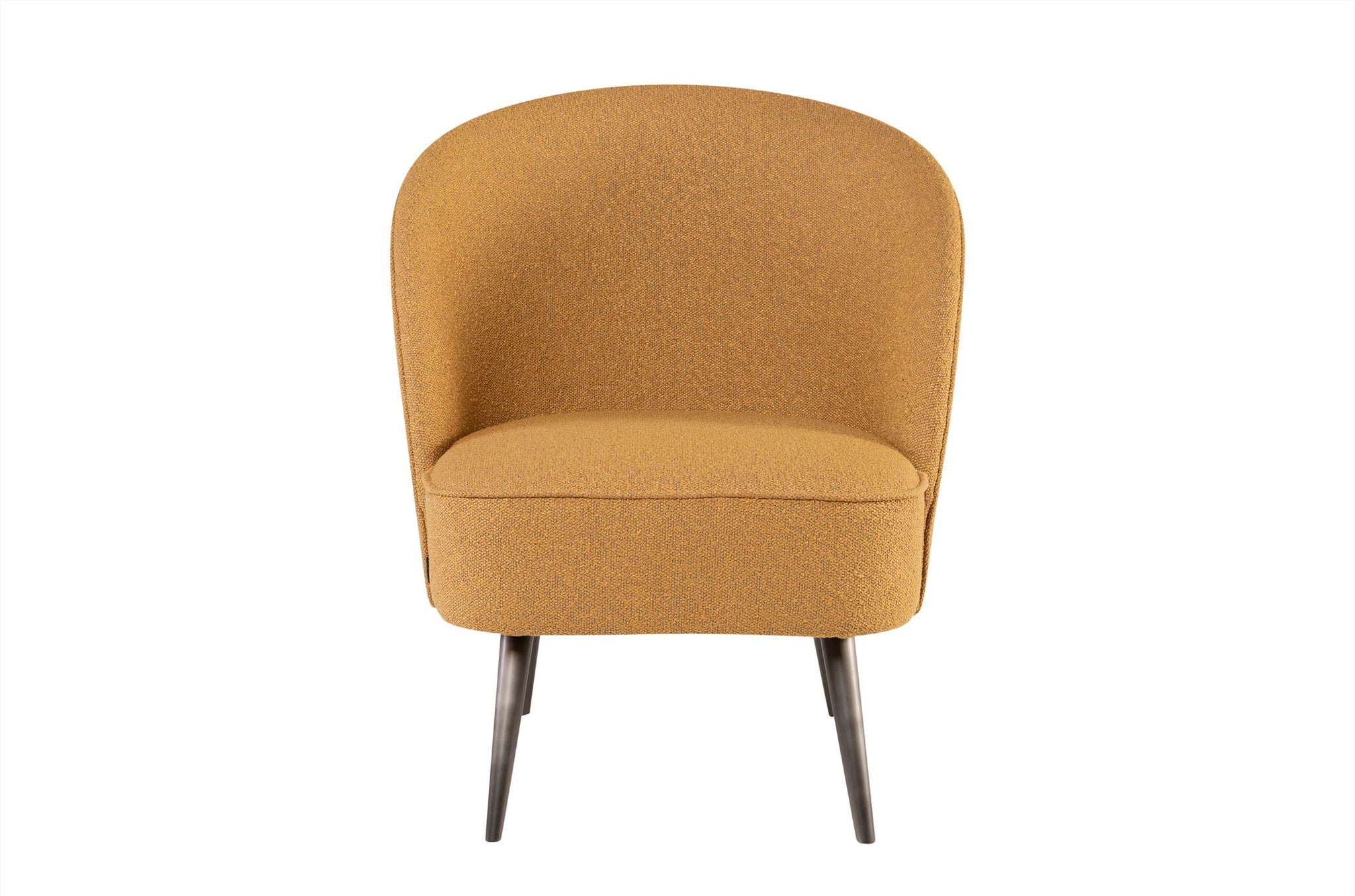 Fauteuil Brixton in Odense Ocre met brushed bronze poten