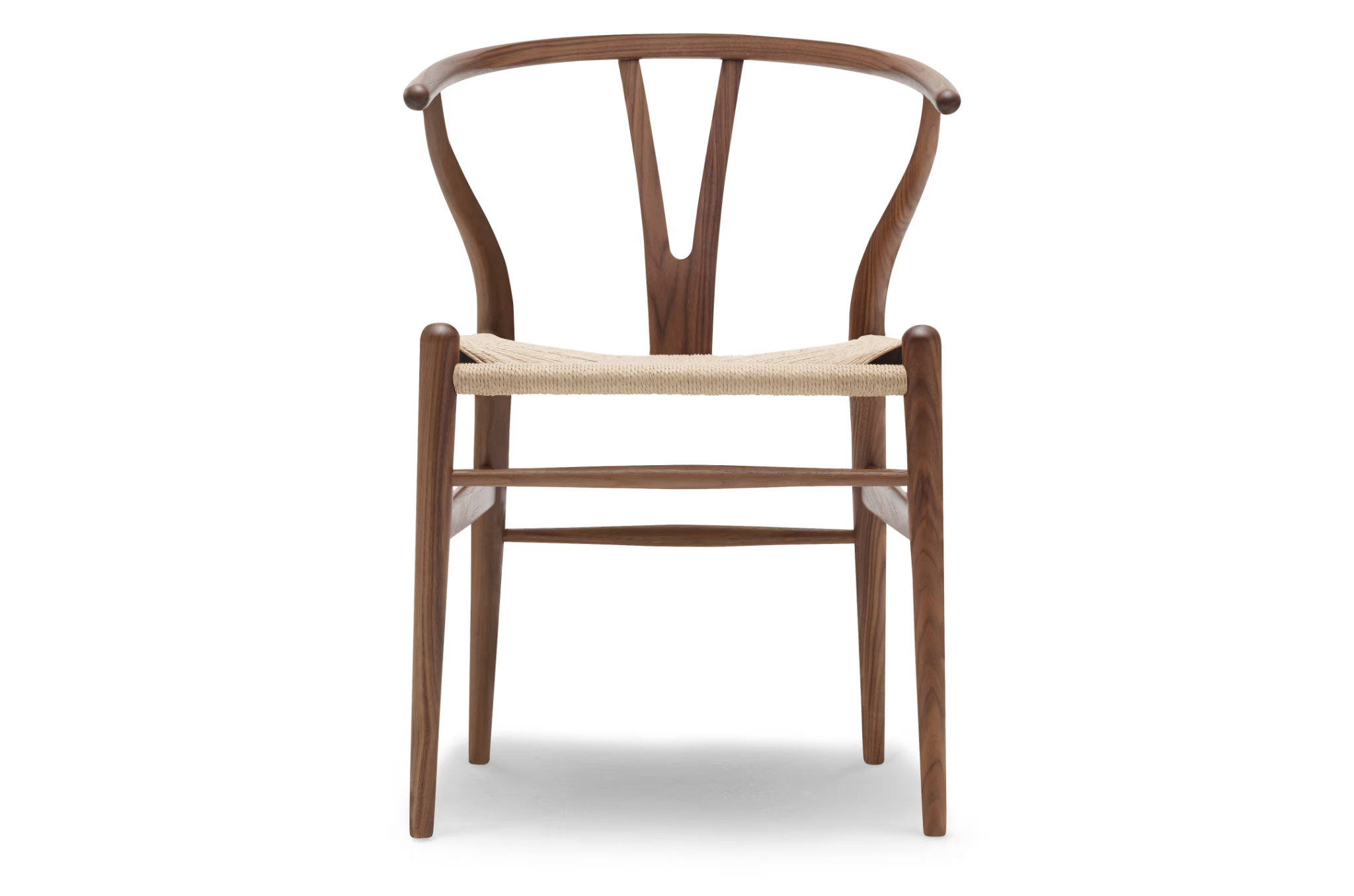 Iconische Deense designstoel CH24 in geolied walnoot