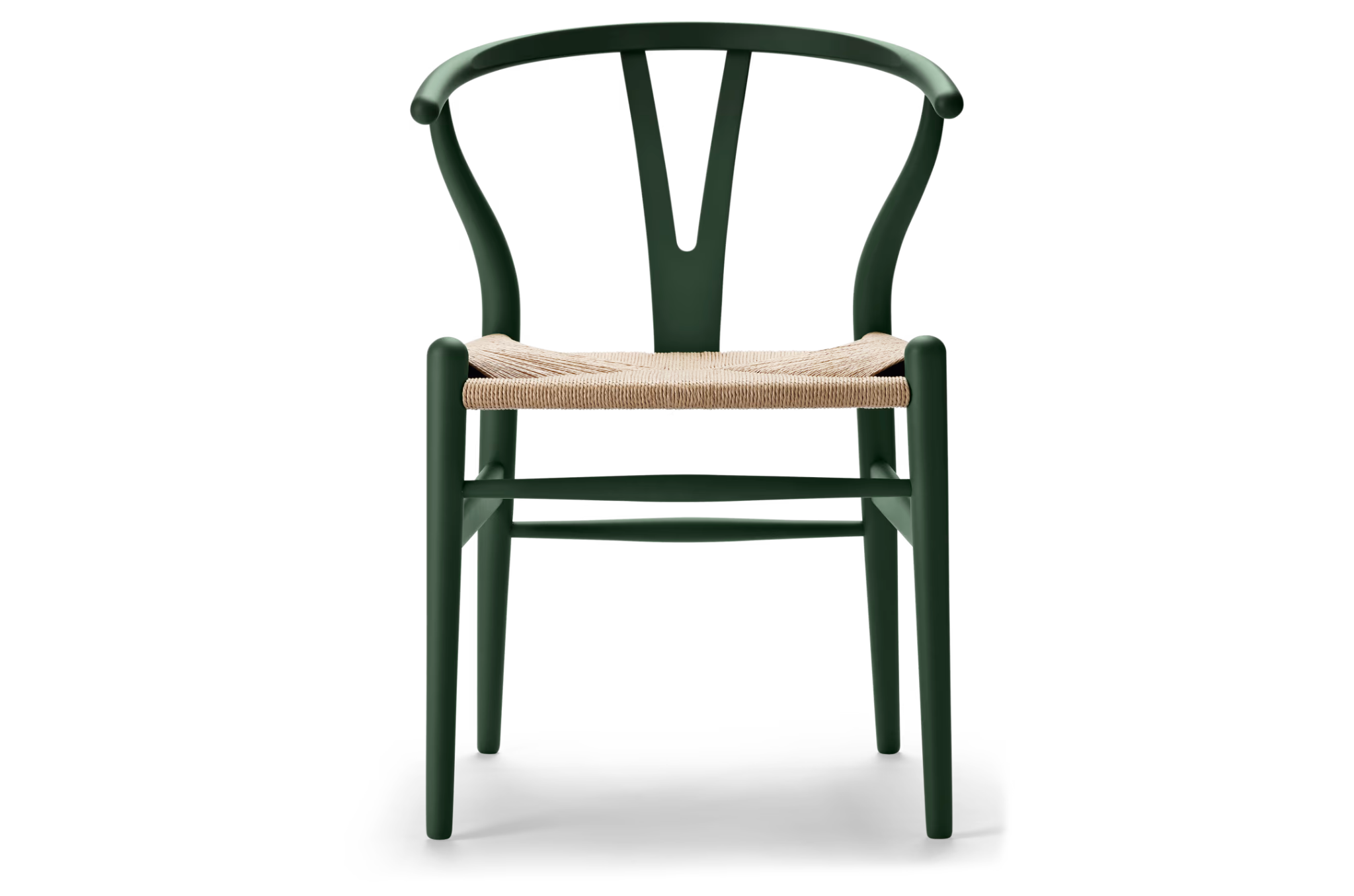 CH24 Wishbone stoel in Soft Green met natural papercord