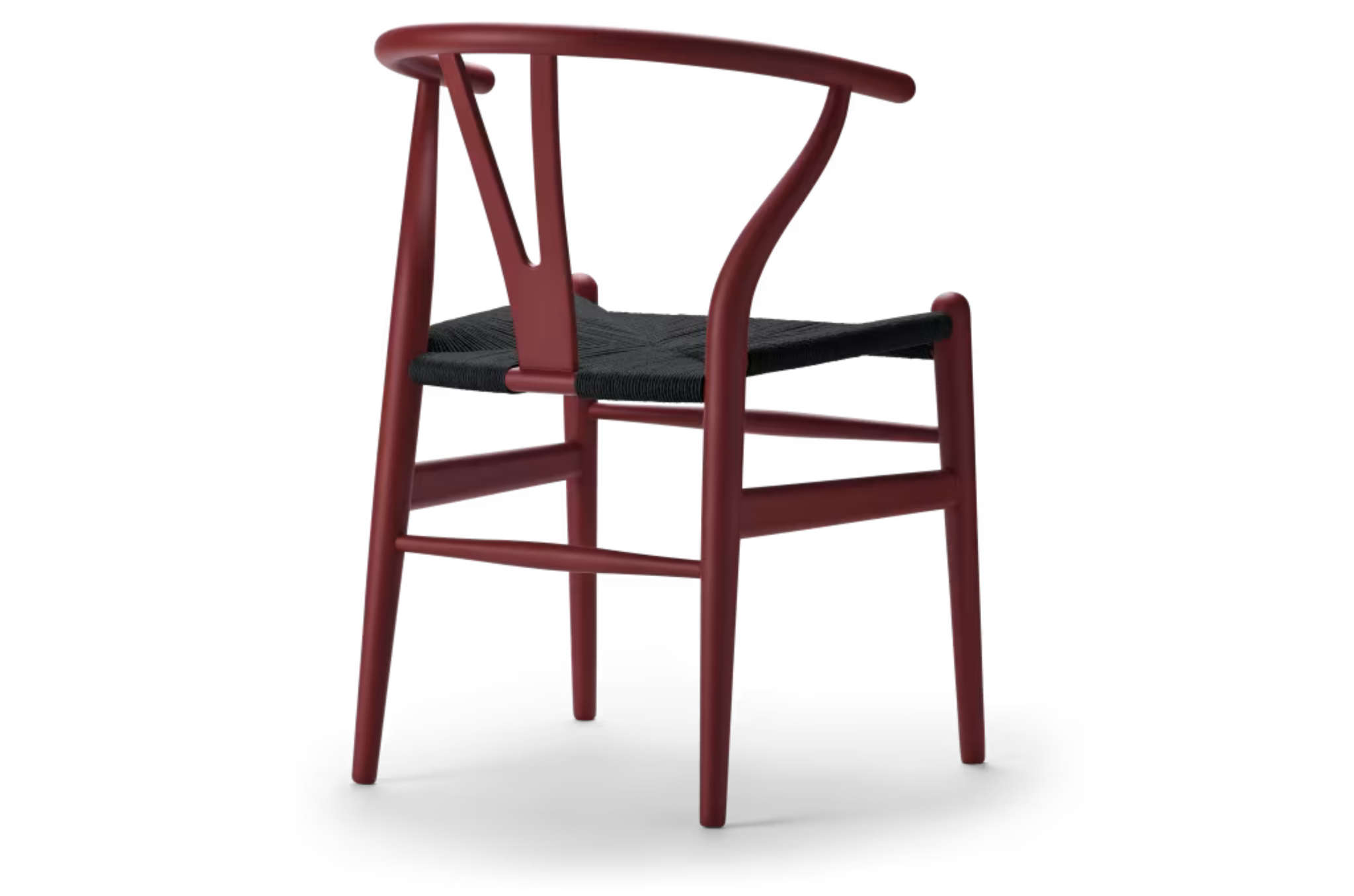 Iconische Deense designstoel CH24 in Soft Red Brown