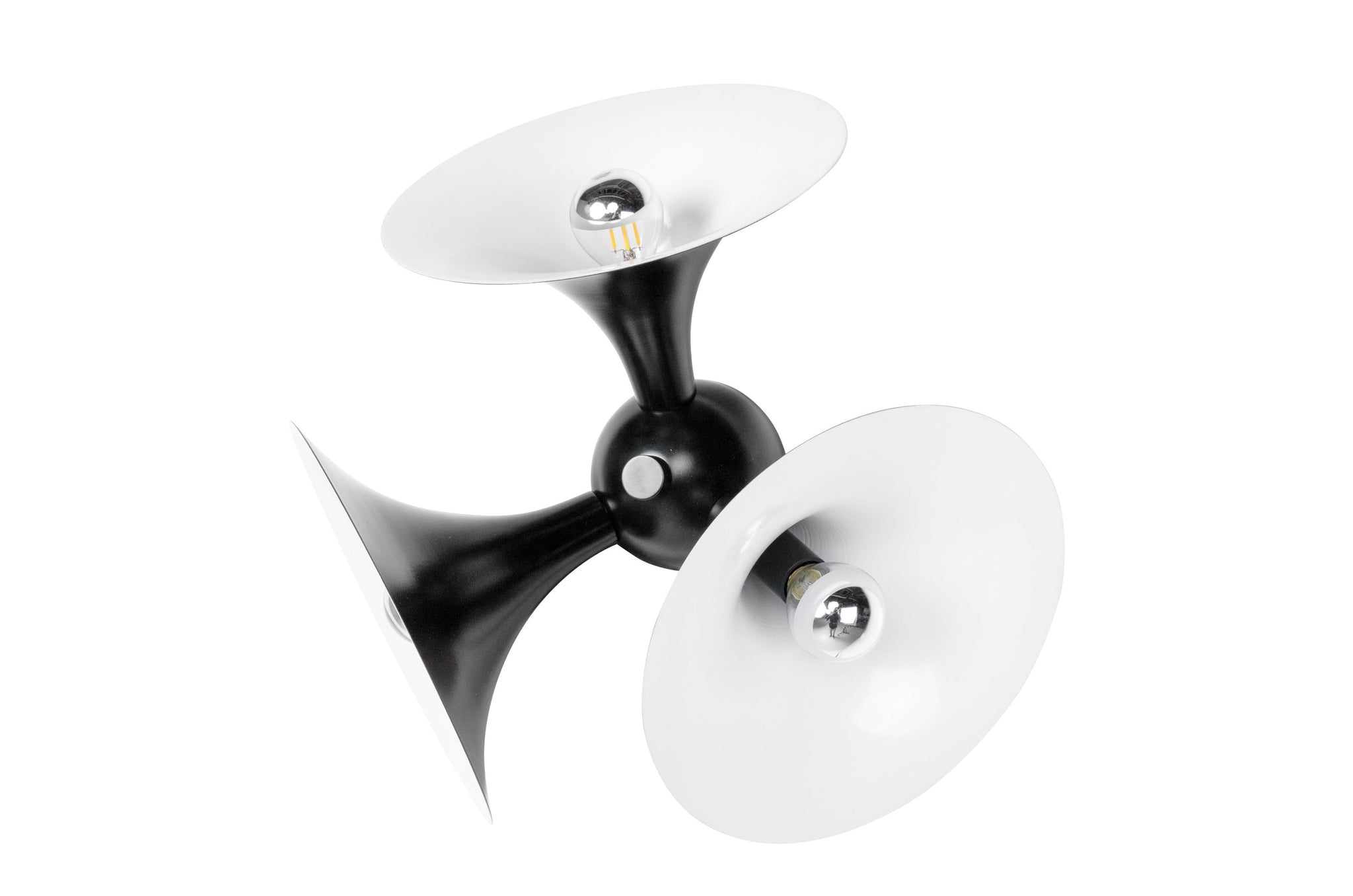 Design wandlamp Jazz van Versmissen met grafische vormen in zwart en wit