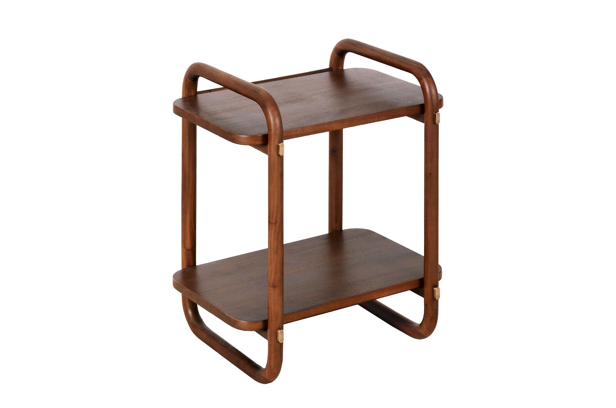 Bijzettafel Khami van mahoniehout met Light Roasted Coffee afwerking.