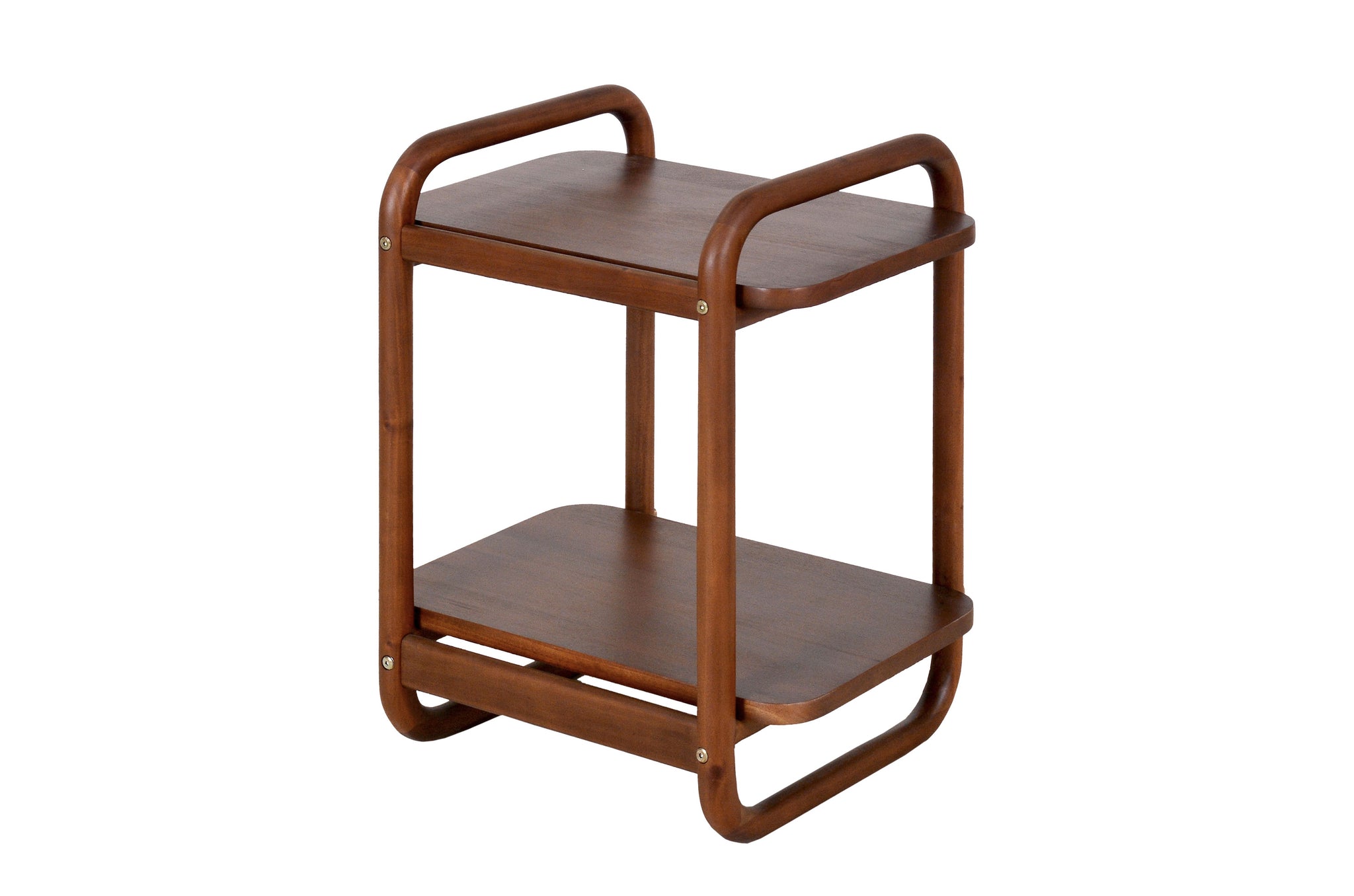 Elegante houten bijzettafel Khami met verfijnde afwerking.