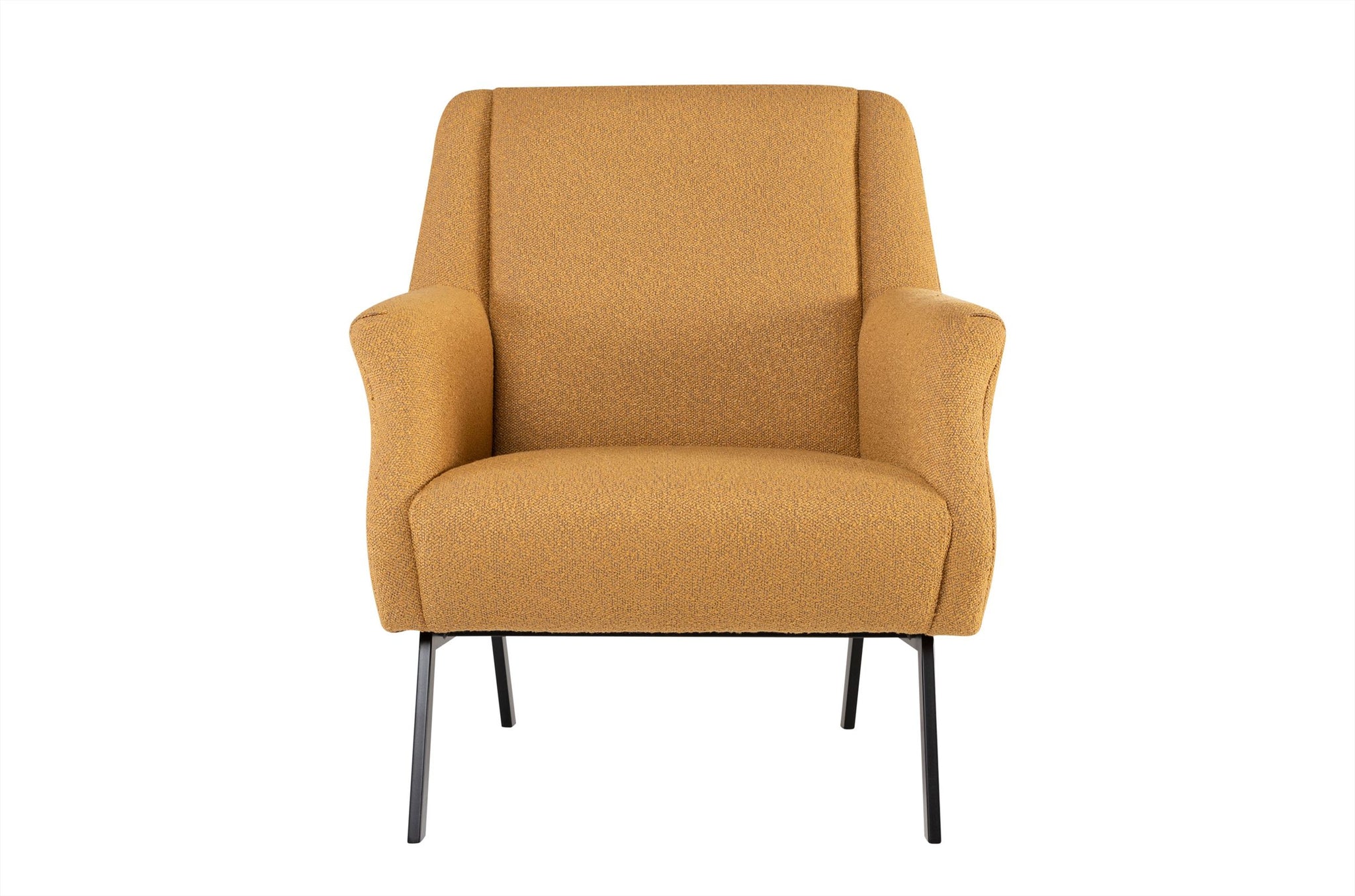 Fauteuil Leman in Odense Ocre met zwarte poten