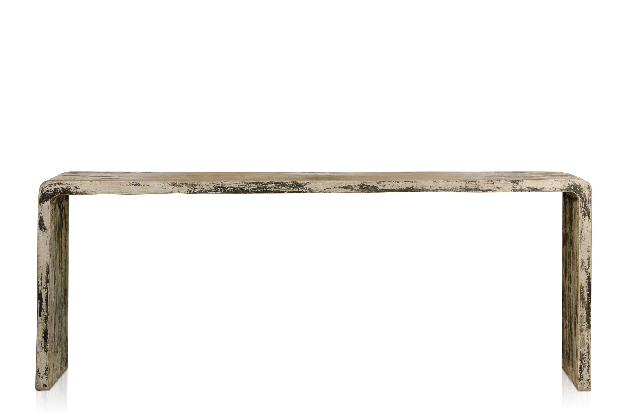 Reclaimed Elm Wood consoletafel met rustiek karakter en unieke houtpatronen