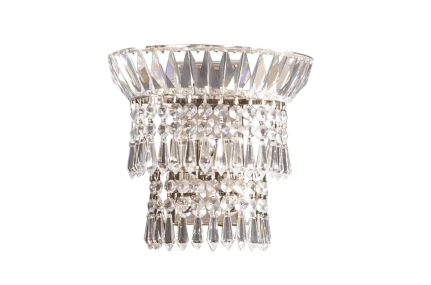 Klassieke wandlamp met geslepen kristallen