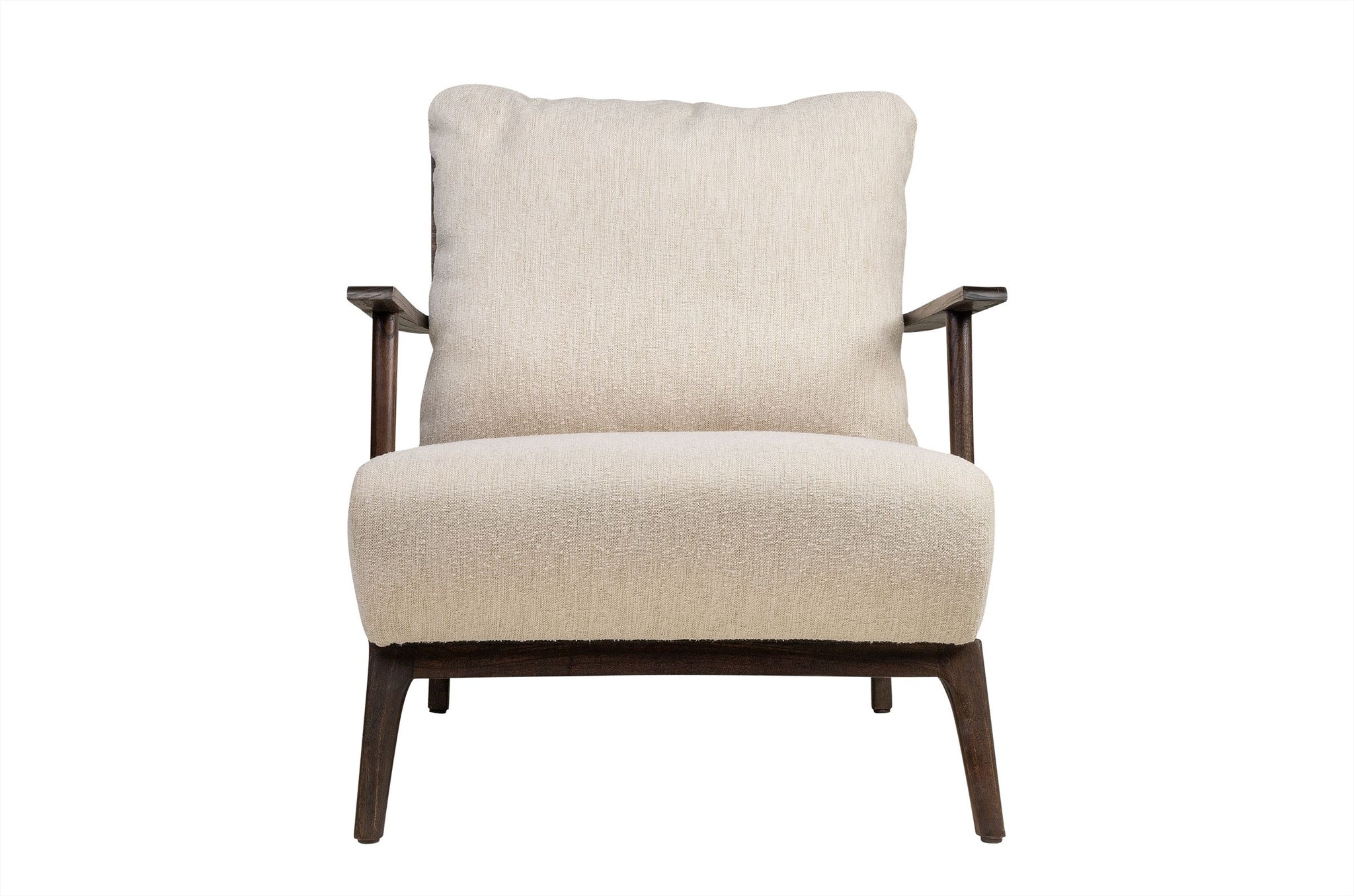 Fauteuil Okavango met mindi-houten frame en Sesam-bekleding