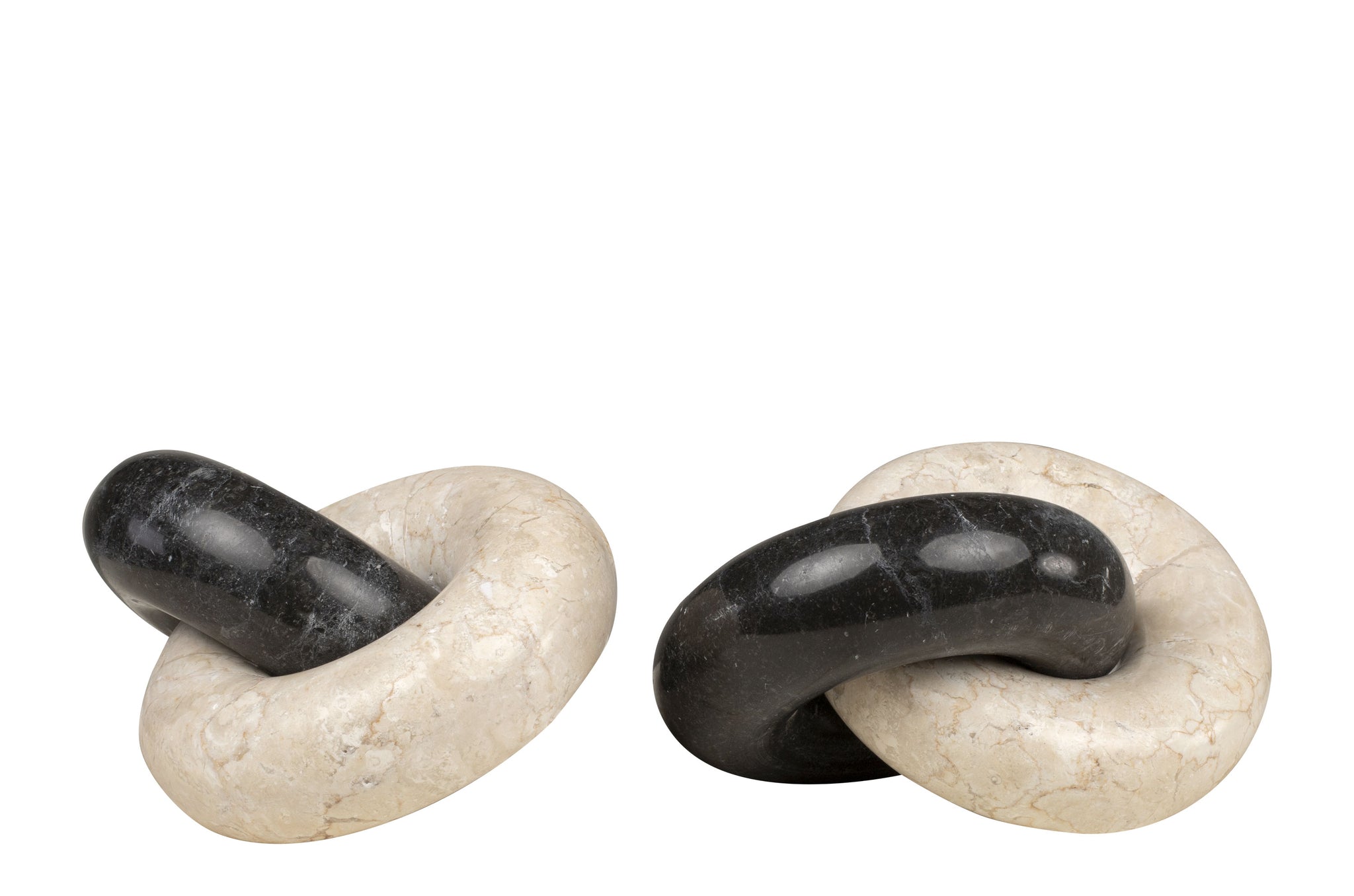 Decoratief object van gevlochten onyx en marmer met gepolijste afwerking.