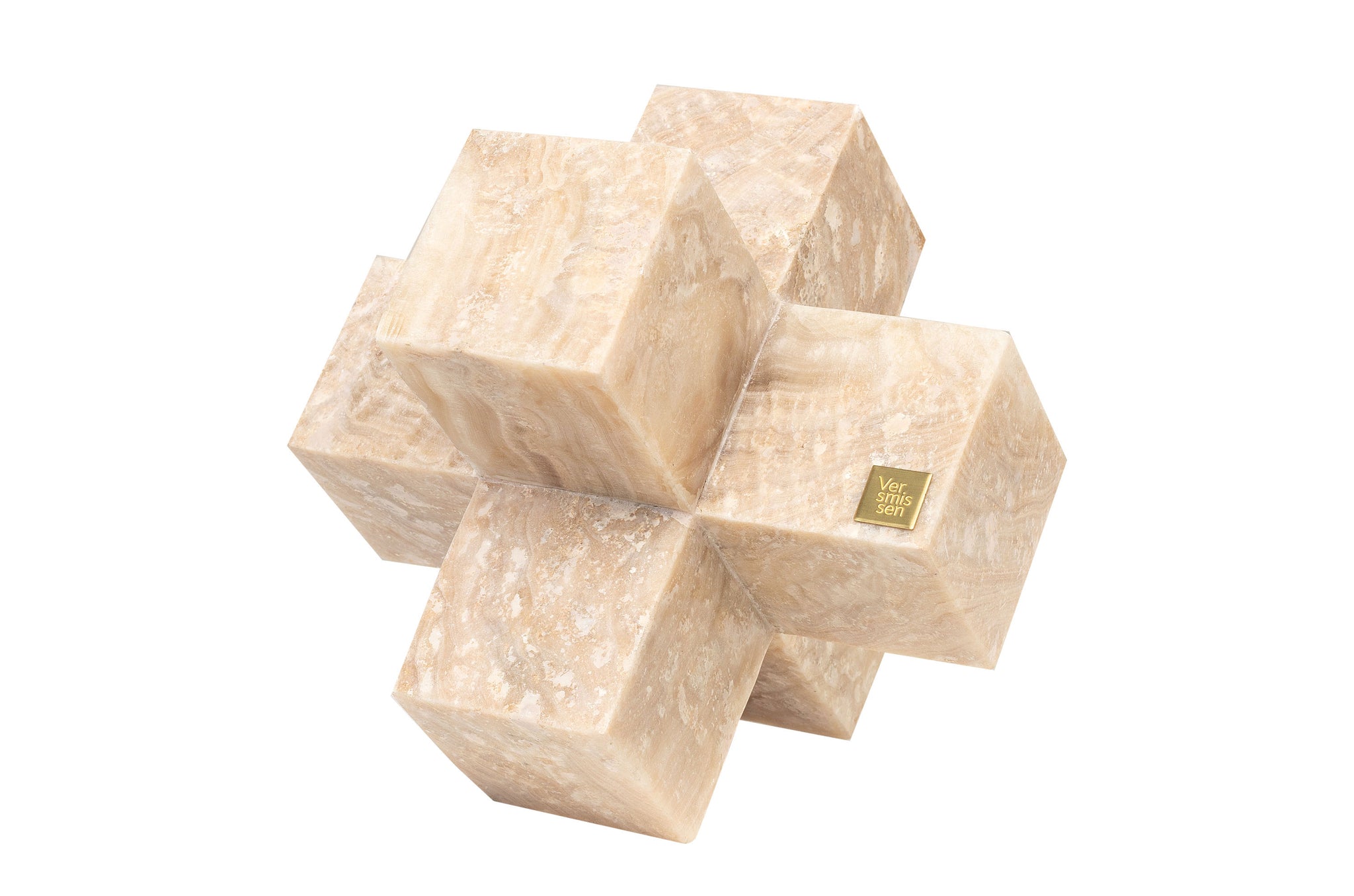 Onyx Wavebreaker met crème- en zandtinten in geometrische vorm.