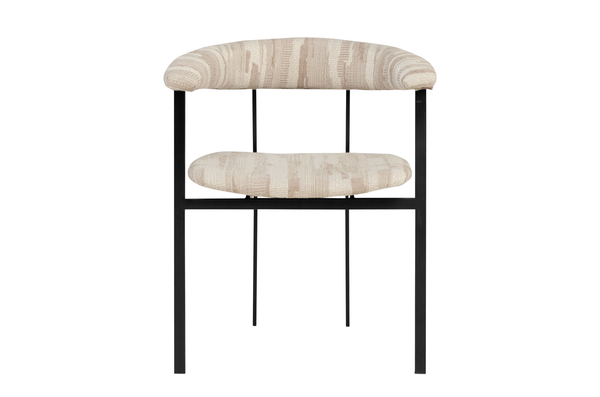 Moderne design eetkamerstoel in zandkleurige Scape-bekleding