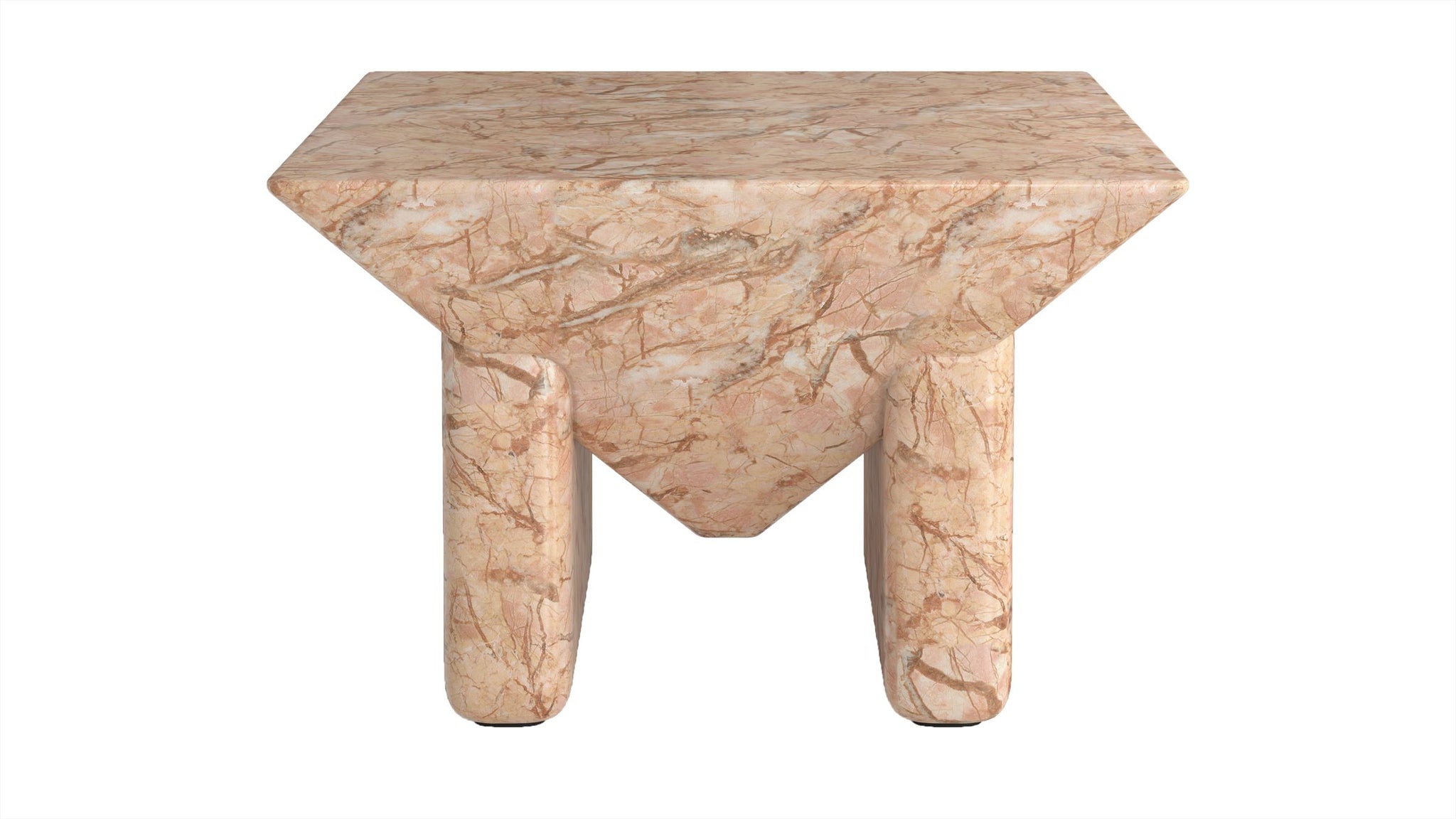 GRC salontafel Prism in warme marmertekening Forest