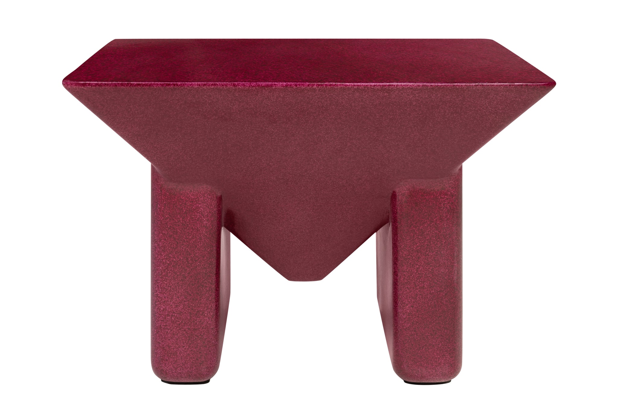 Compacte burgundy design salontafel Prism van versterkt betonmateriaal