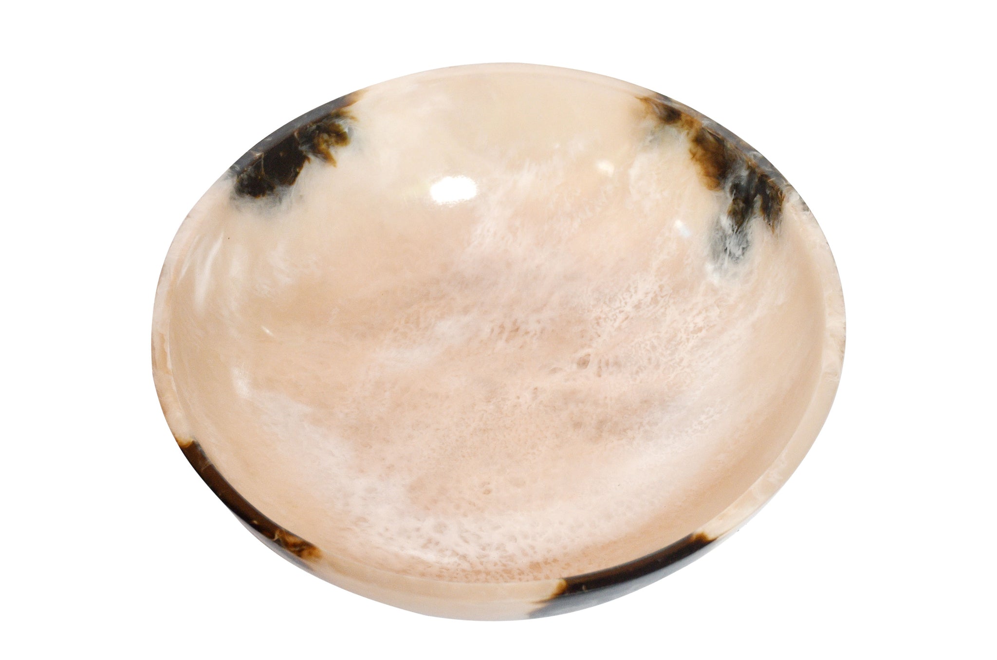 Handgemaakte resin bowl met gemarmerde uitstraling