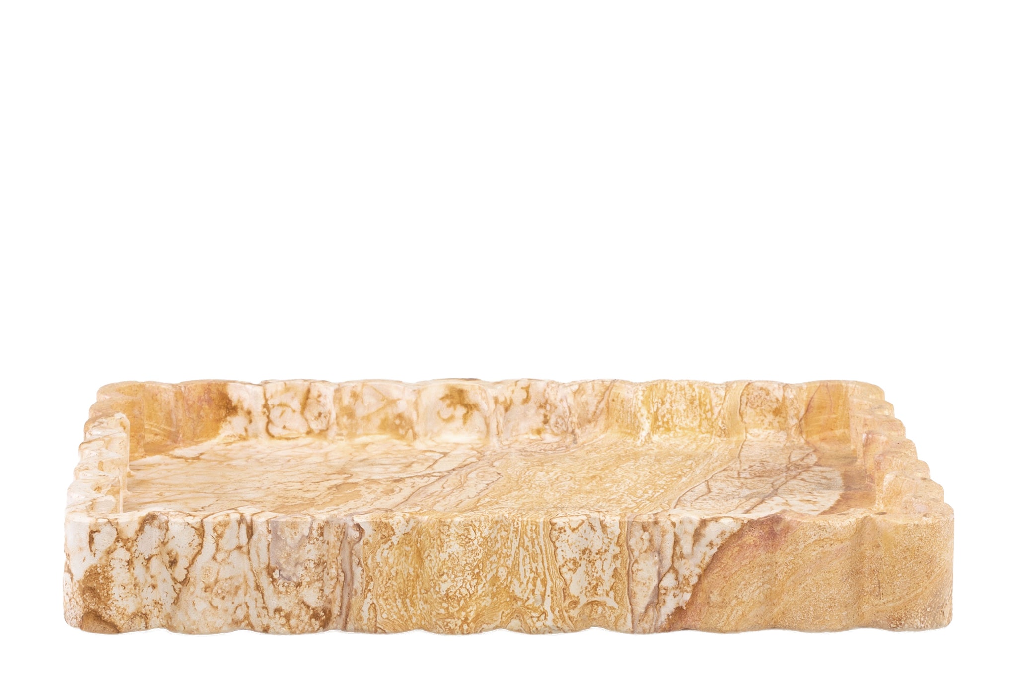 Plateau Petal in matte sandstone afwerking met natuurlijke kleurvariaties.