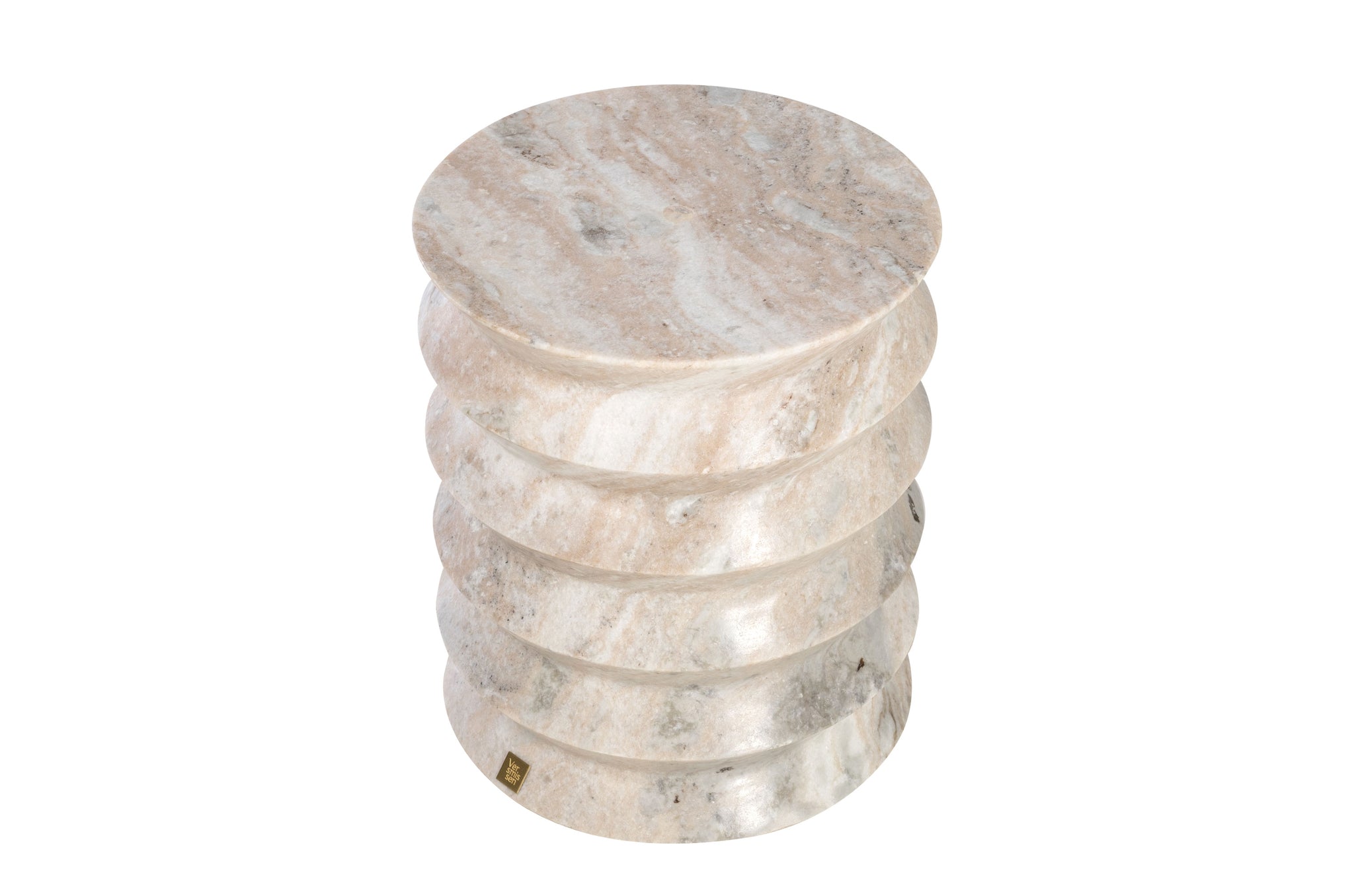 Bijzettafel Bando van Toronto-marmer met sculpturale ronde vormen