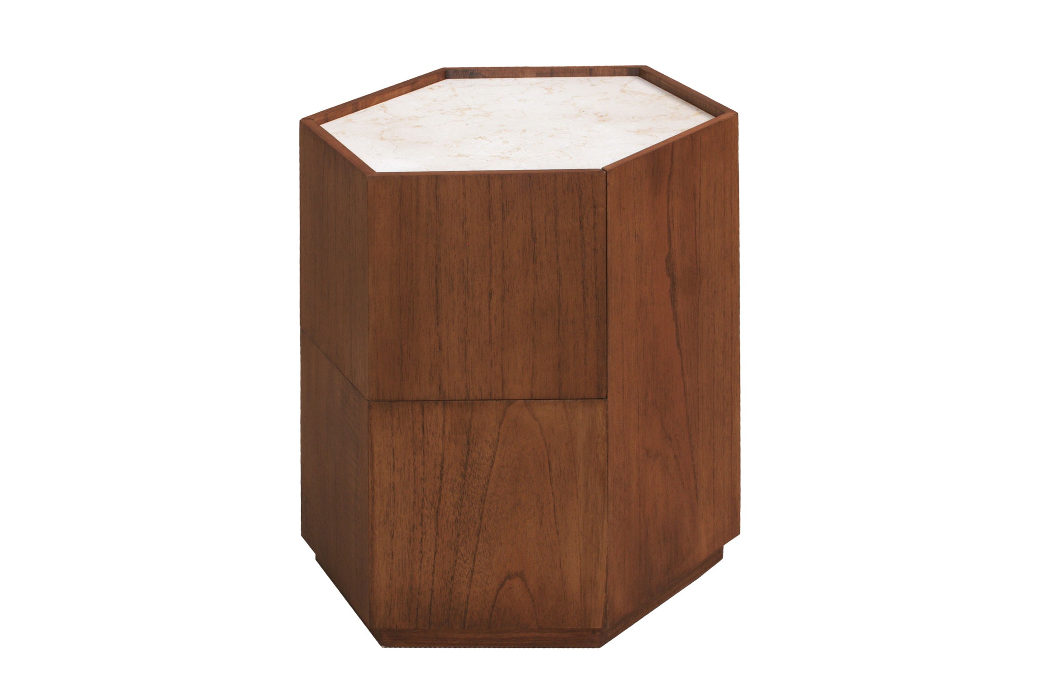 Design nachtkast van Versmissen met marmeren bovenblad