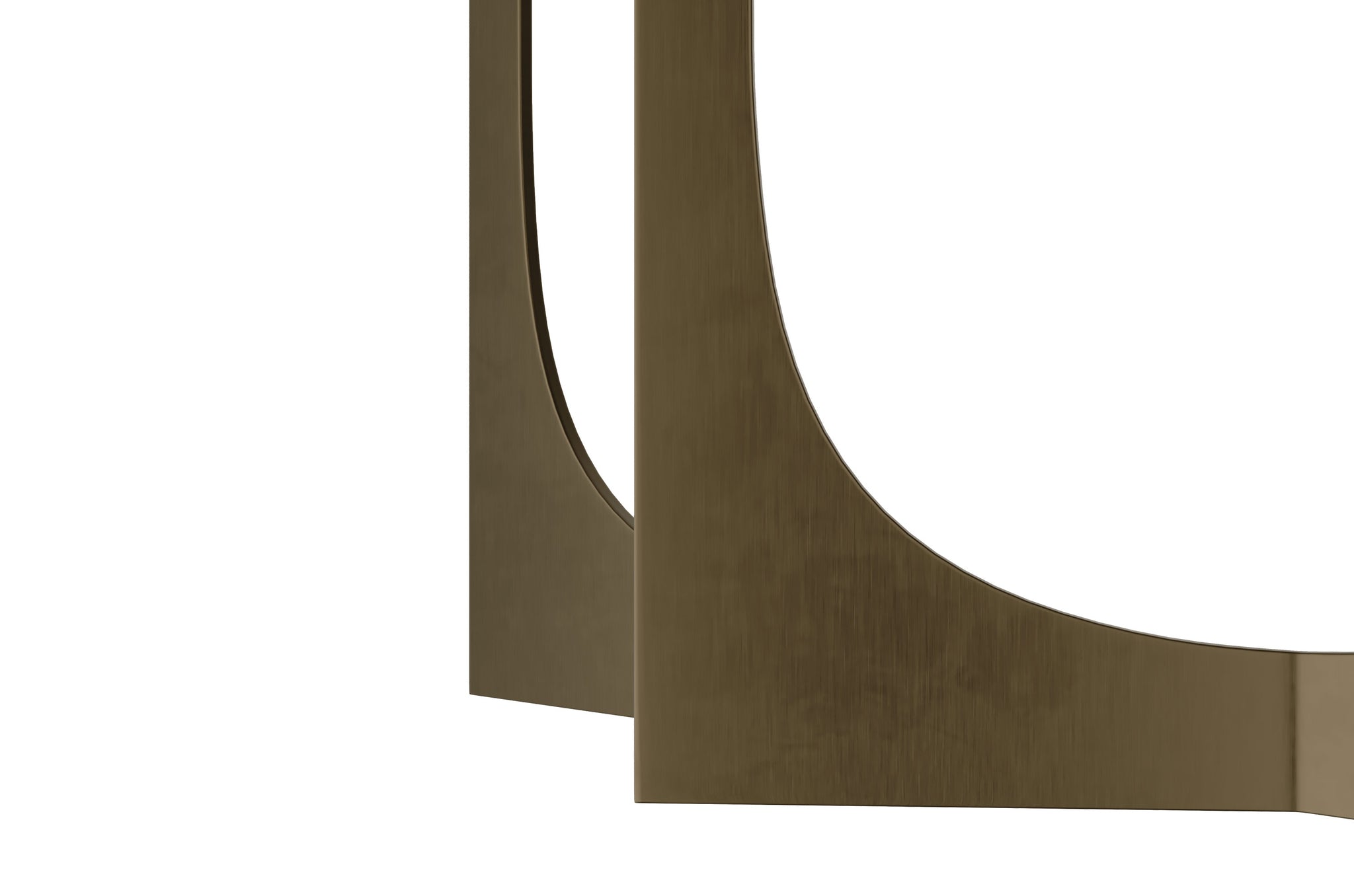 Design consoletafel van RVS en grijs travertijn