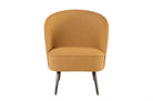 Fauteuil Brixton in Odense Ocre met brushed bronze poten
