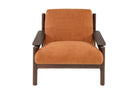 Fauteuil Casca in Burnt Terra met mindihouten frame