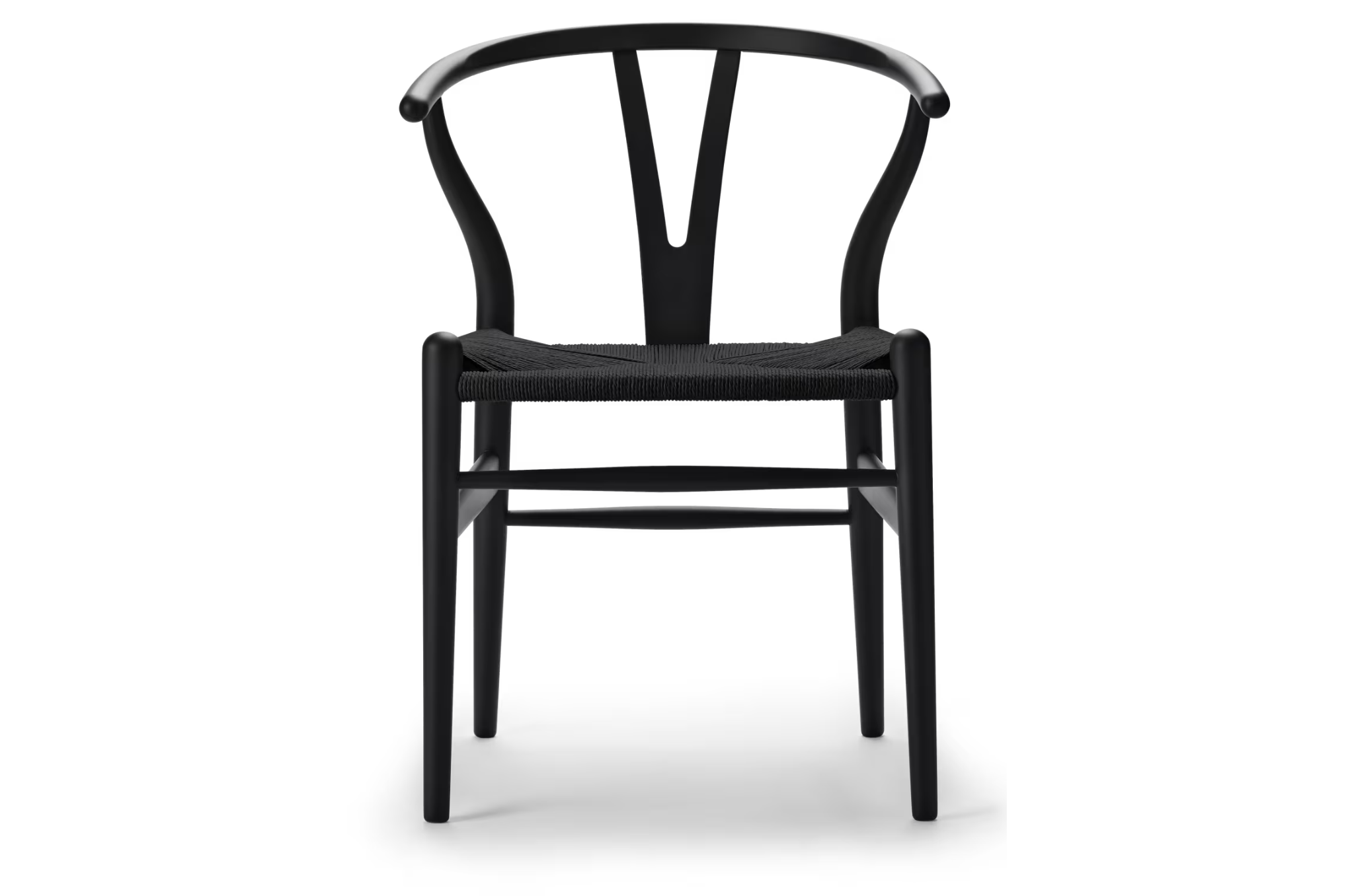 Iconische Deense designstoel CH24 in Soft Black