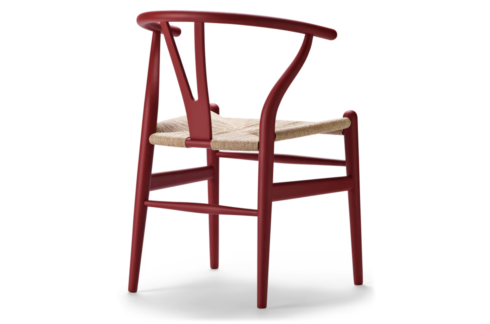 Iconische Deense designstoel CH24 in Soft Red Brown