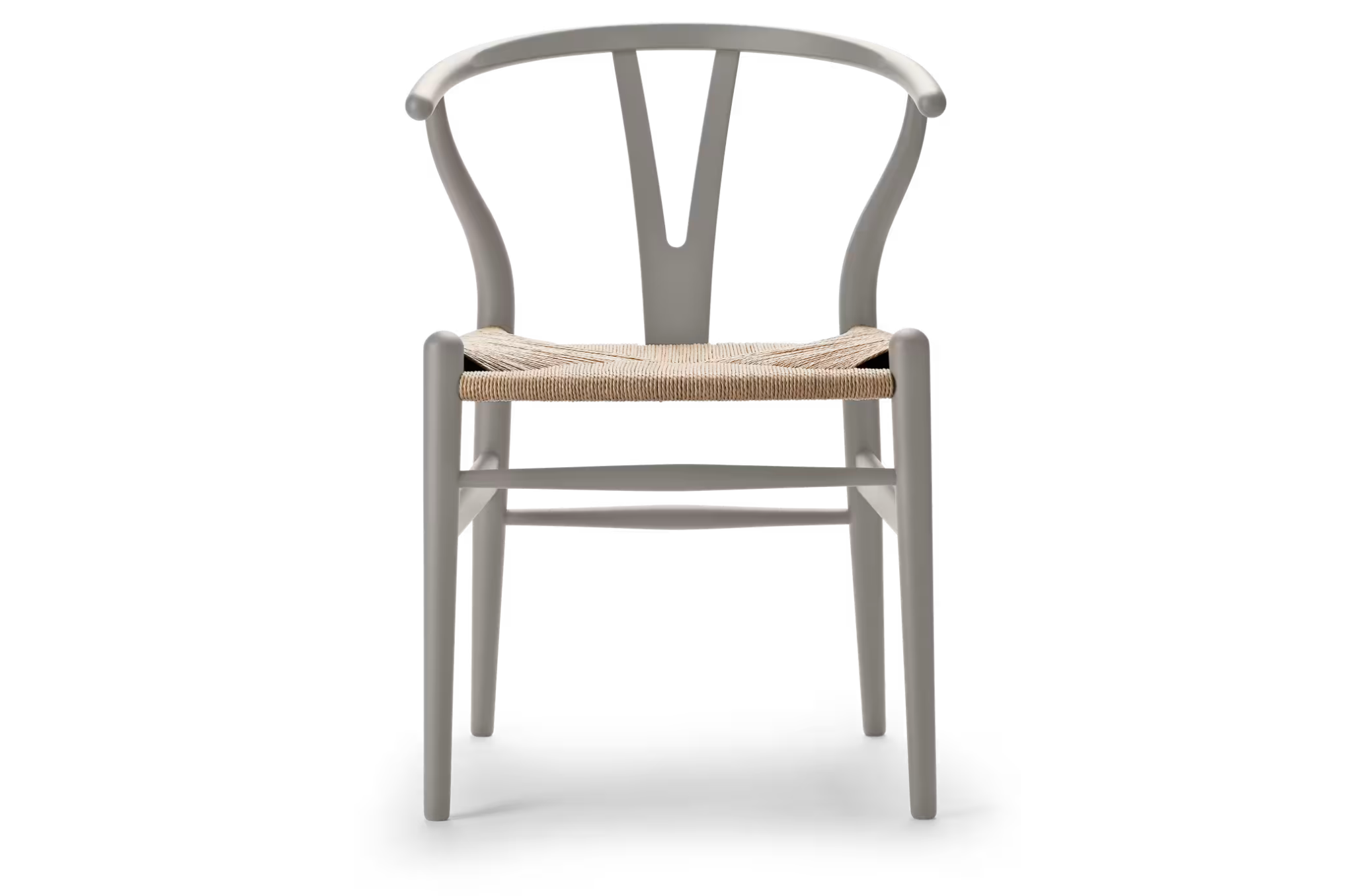 Iconische Deense designstoel CH24 in Soft Silver Gray