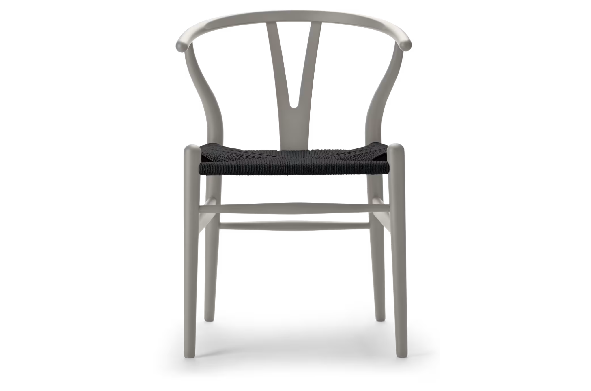 Iconische Deense designstoel CH24 in Soft Silver Gray