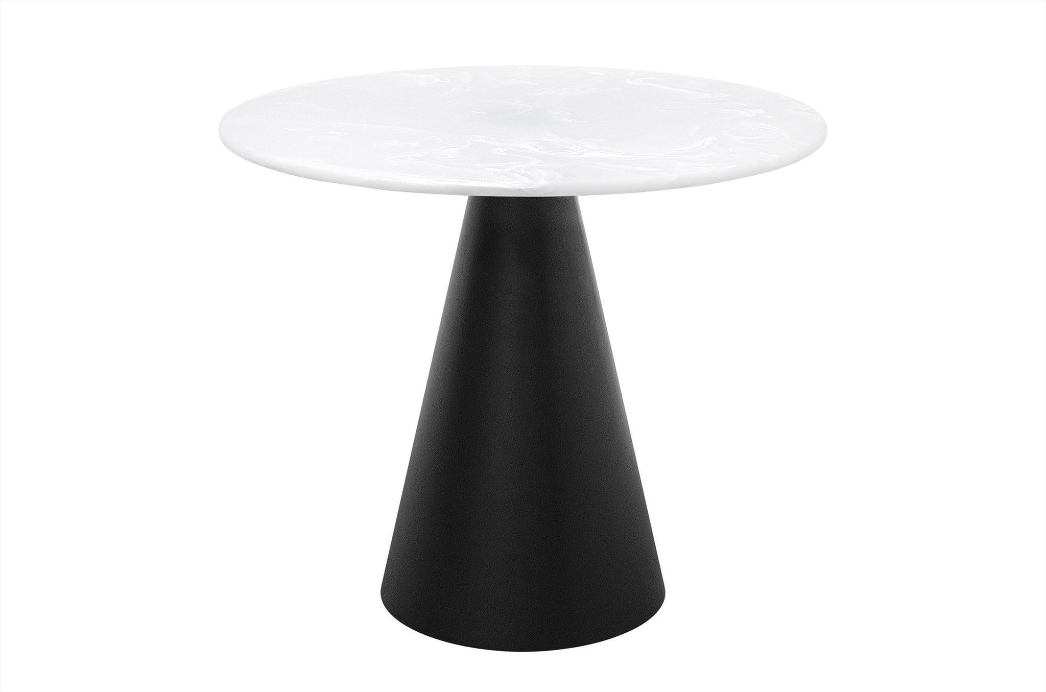 Bijzettafel Cone Large met wit kunstmarmeren blad