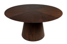 Grote eettafel met centrale kolompoot in Roasted Coffee afwerking