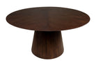 Detail van ronde eettafel Congo Ø150 van hout