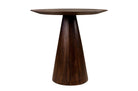 Compacte eettafel met kolompoot in Roasted Coffee afwerking