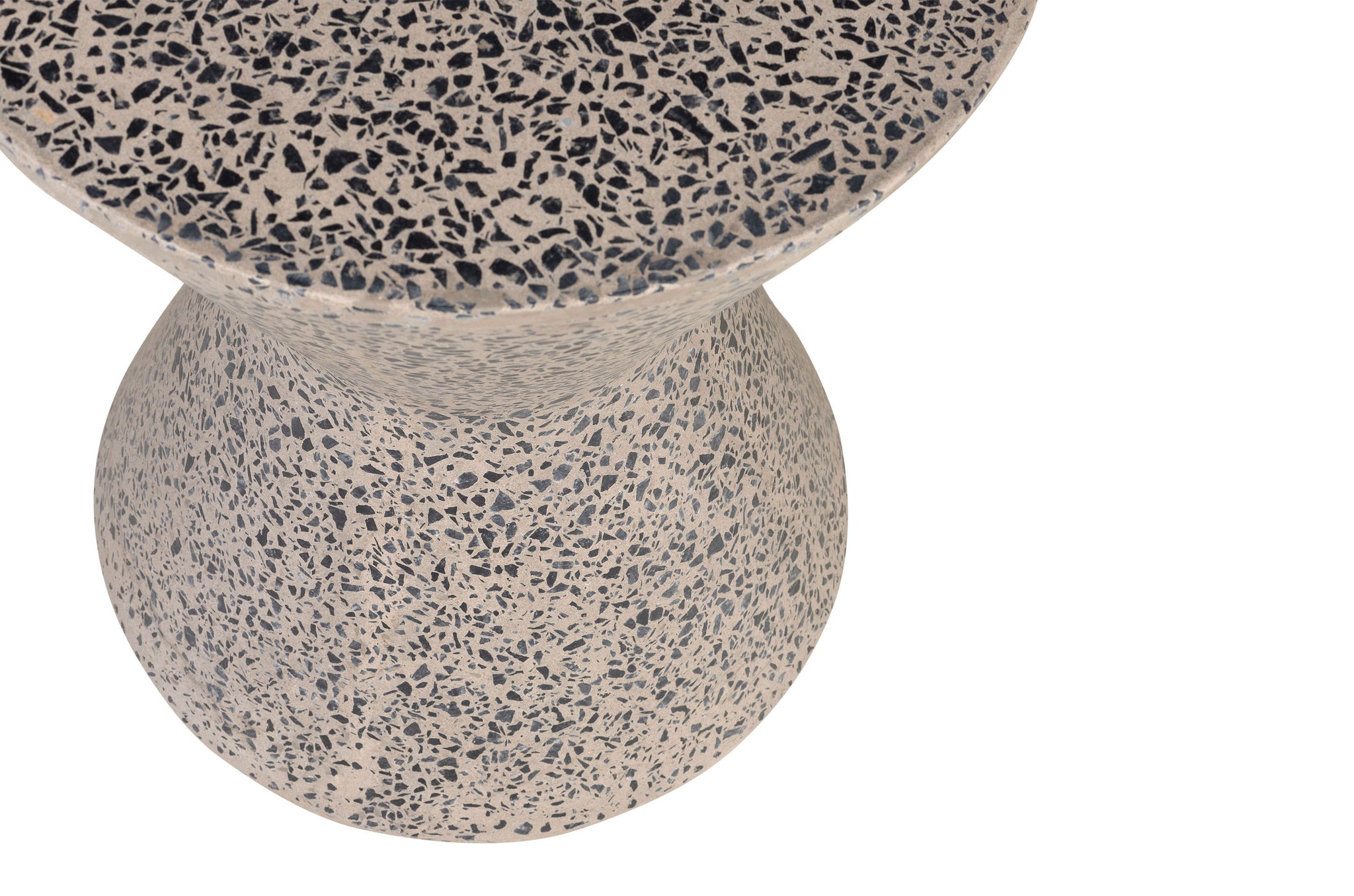 Design tafel of kruk in grey terrazzo – Diabolo collectie.