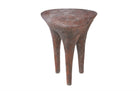 Sculpturale design bijzettafel in aged copper look met artistieke vormen.