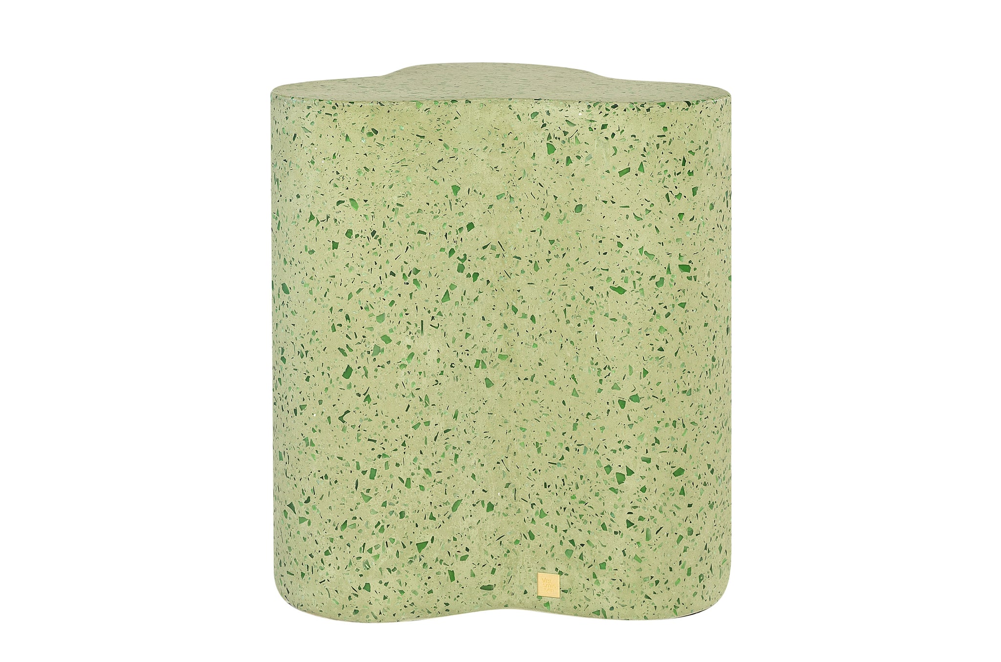 Design bijzettafel van groen terrazzo – Freddy, modern en stijlvol.