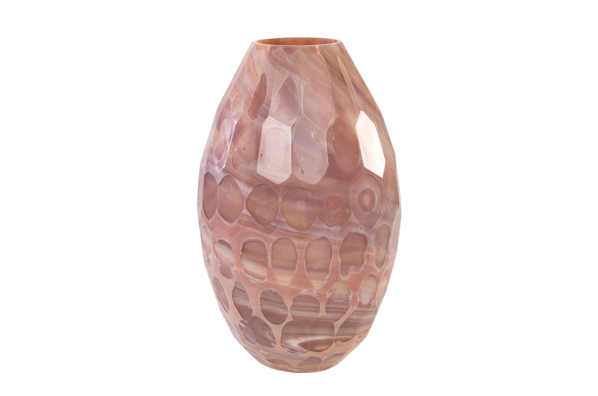 Design glazenvaas Lavender Jasper met massief gekleurd glas