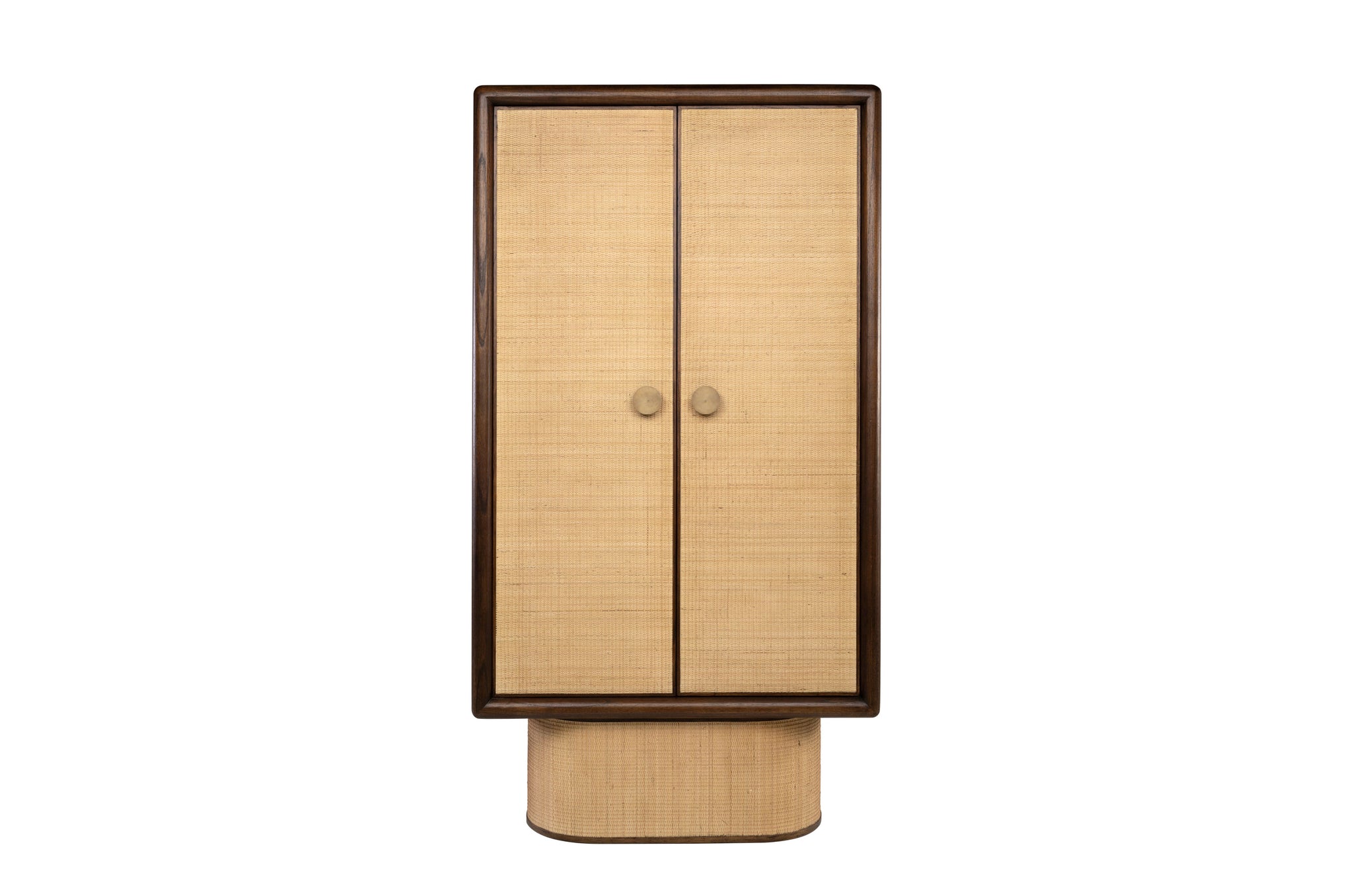 Opbergkast Granada van mindi-hout en naturel rotan