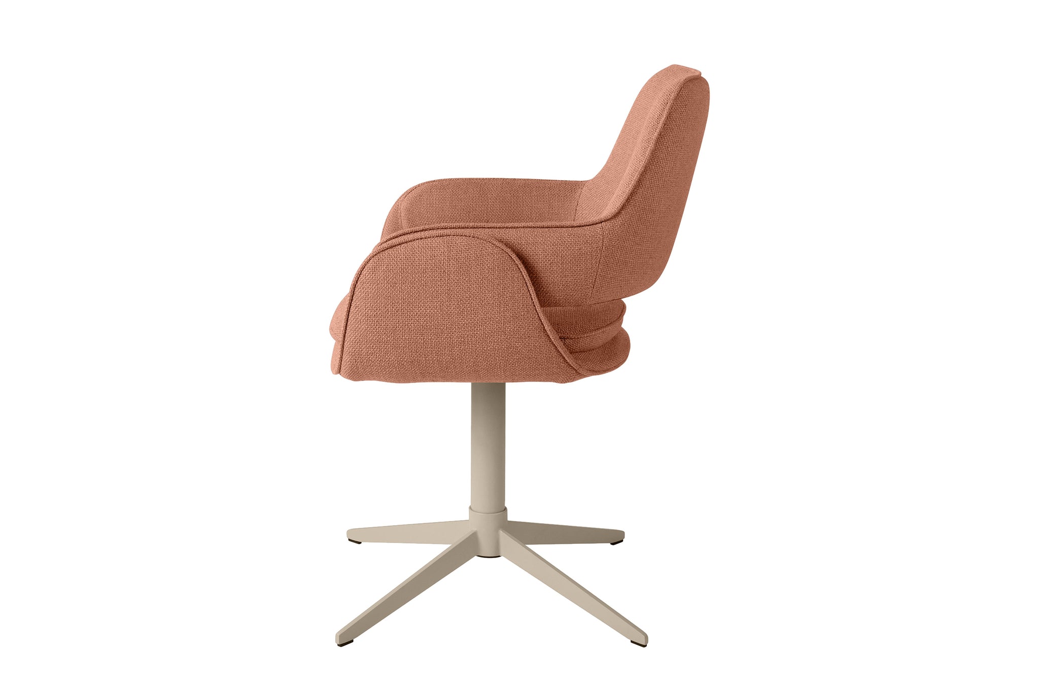 Moderne leren stoel Harvey – Bermuda 02 bekleding en slank stalen frame