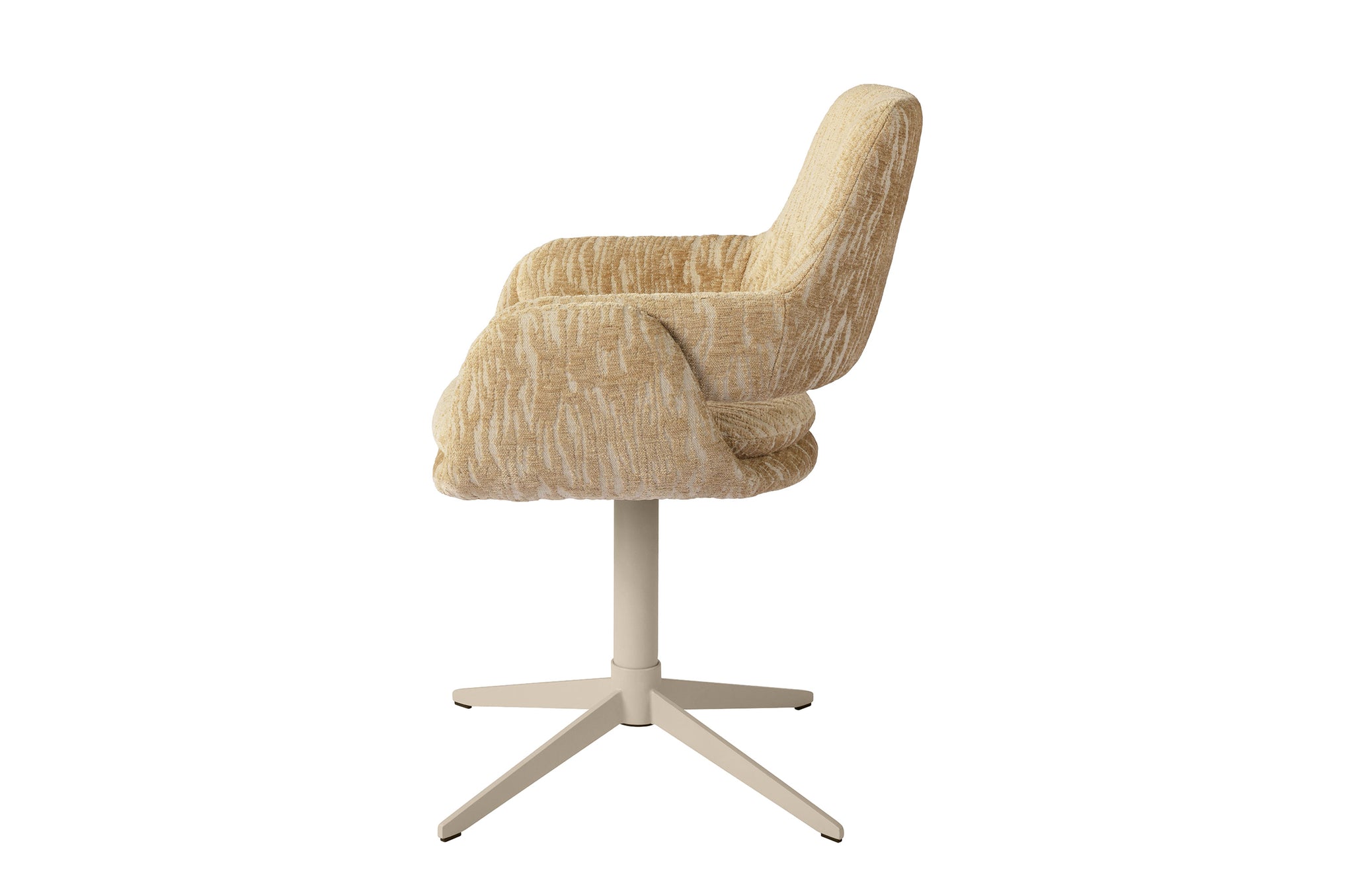 Moderne designstoel Harvey – Mura 04 stof en beige metalen voet