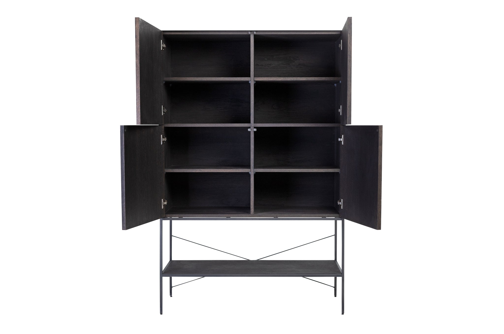 Designkast met grafisch 3D-patroon in donker eiken