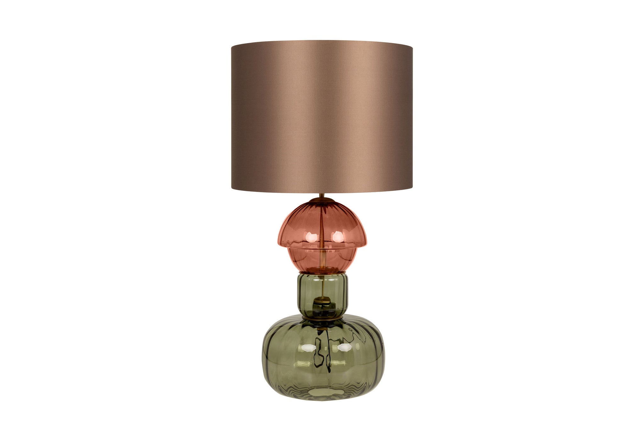 Tafellamp Josephine – Shade 82 van Versmissen in smoked green en marsala glas