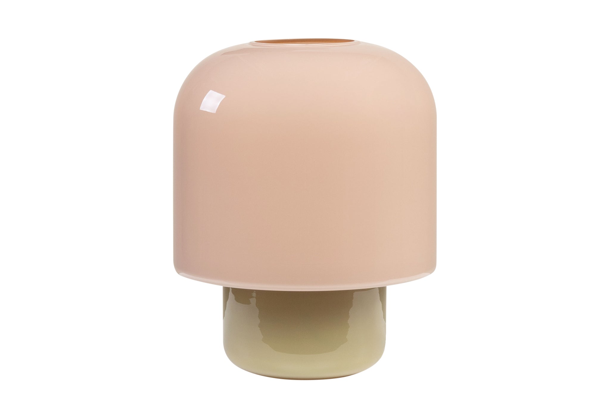 Tafellamp Kasumi Tall van Versmissen in glas met macchiato en olive afwerking