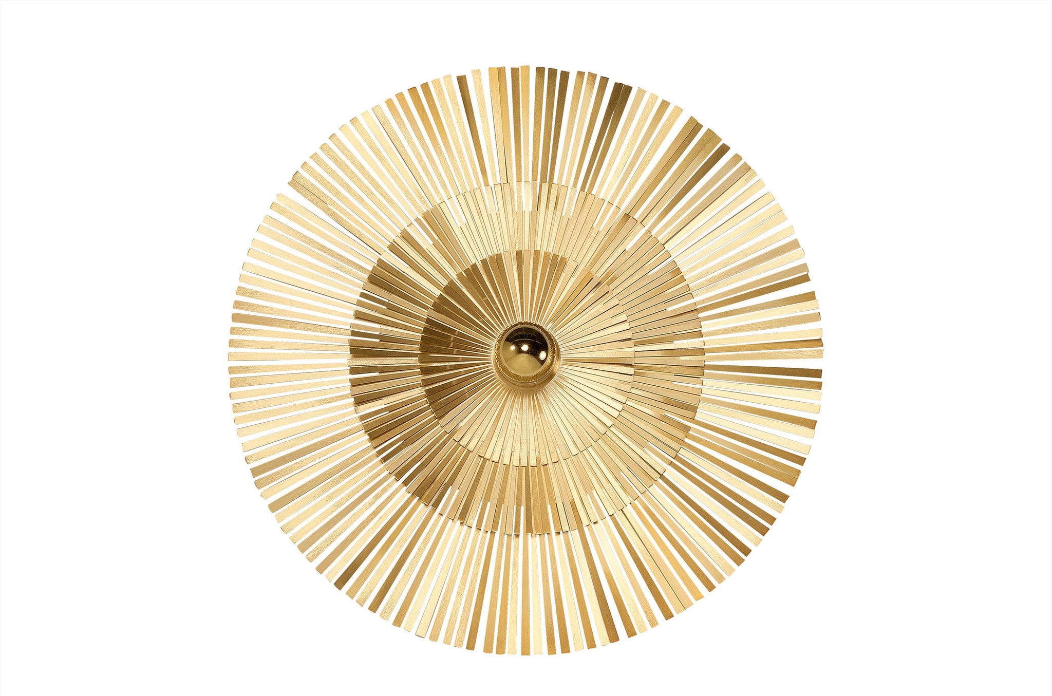 Wandlamp Lafayette van Versmissen in messing met sculpturaal design en warme gloed