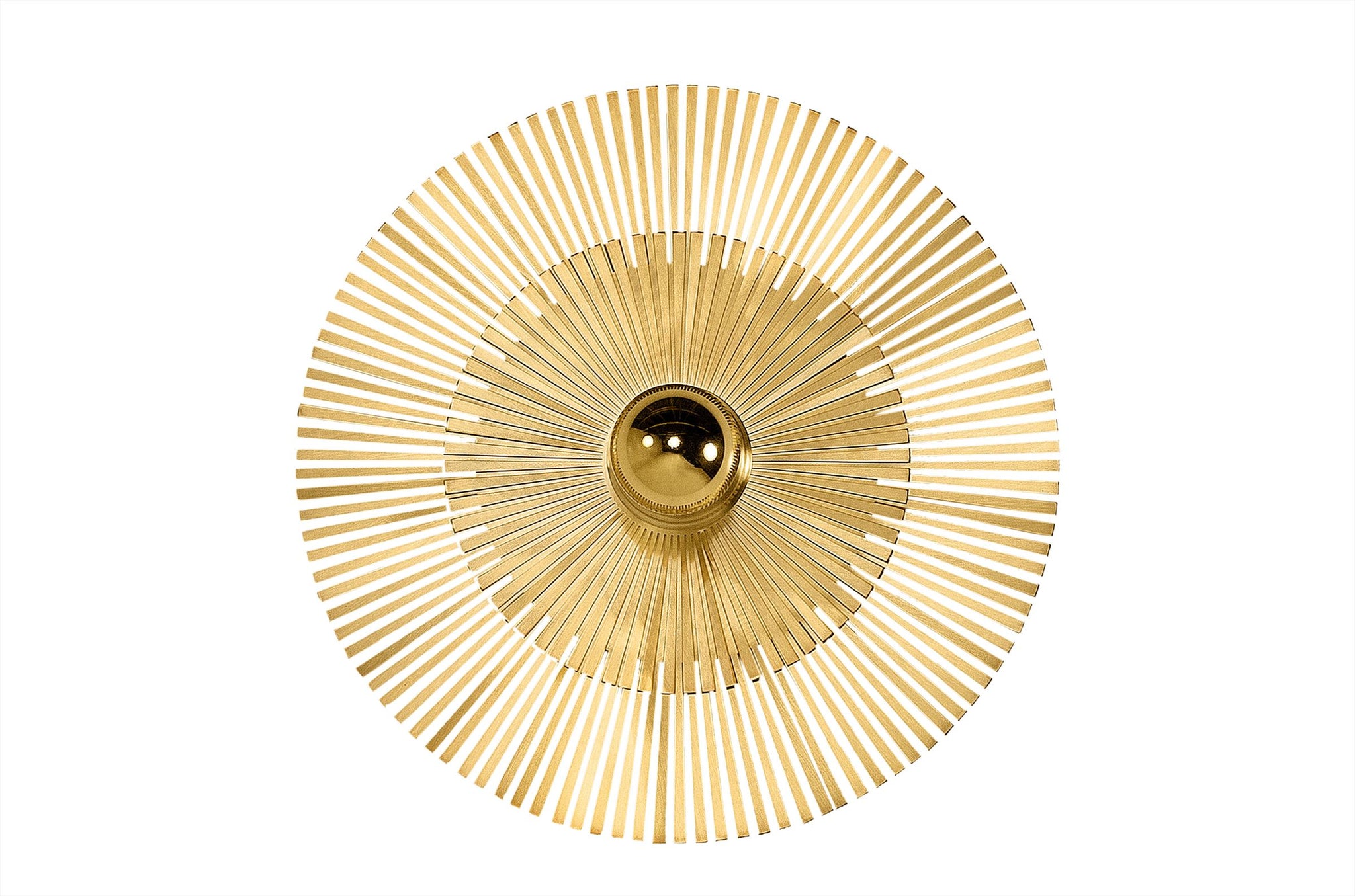 Wandlamp Lafayette van Versmissen in messing met sculpturaal design en warme gloed