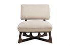 Fauteuil Londa met Sesam-stof en mindihouten frame