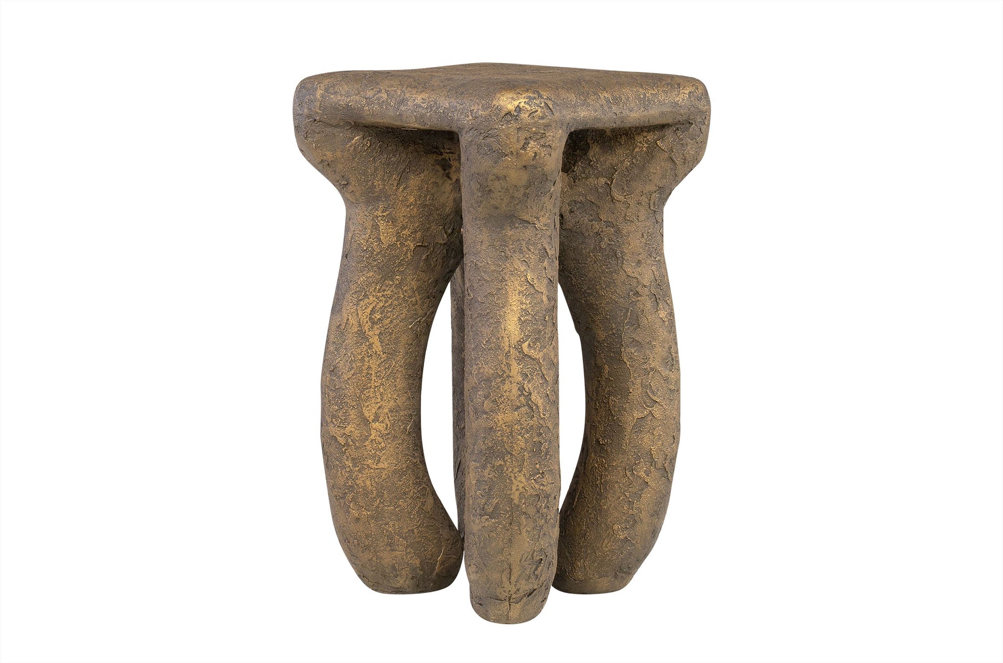 Sculpturale bijzettafel Loon in brons – elegant design met organische vormen.