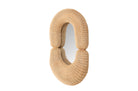 Spiegel Loop van rotan en hout met zachte, natuurlijke vorm.